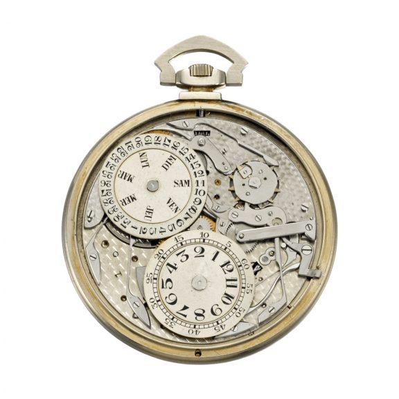 Swiss digital jump hour watch with perpetual calendar Circa 1927 Swiss digital jump hour watch with perpetual calendar Circa 1927