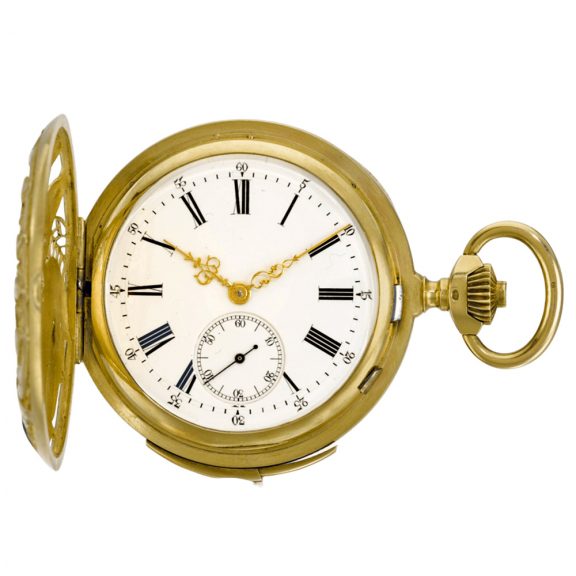 French Art Nouveau quarter repeating full hunter watch Circa 1900 French Art Nouveau quarter repeating full hunter watch Circa 1900