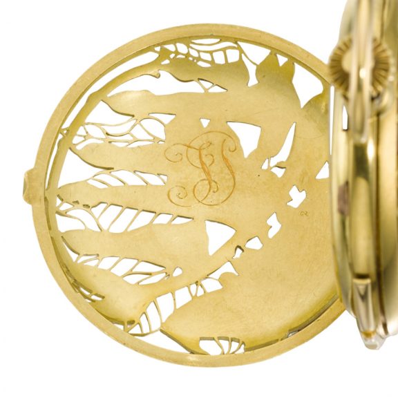 French Art Nouveau quarter repeating full hunter watch Circa 1900 French Art Nouveau quarter repeating full hunter watch Circa 1900