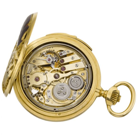 French Art Nouveau quarter repeating full hunter watch Circa 1900 French Art Nouveau quarter repeating full hunter watch Circa 1900