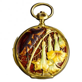 French Art Nouveau quarter repeating full hunter watch Circa 1900