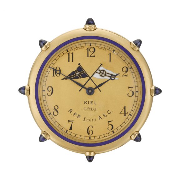 French commemorate watch in the shape of a ship's wheel Circa 1910