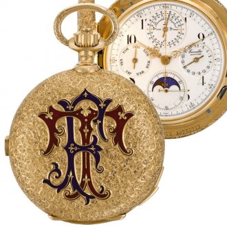 Mexican complicated repeating chronograph clock watch Circa 1894