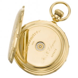 Swiss montre à tact pocket chronometer with calendar Circa 1870