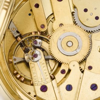 Swiss montre à tact pocket chronometer with calendar Circa 1870