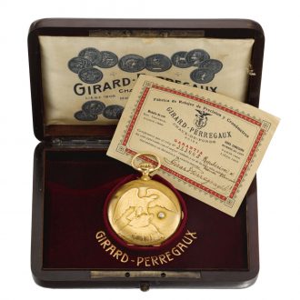 Swiss minute repeating grande sonnerie clock watch Circa 1900