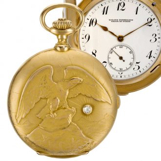 Swiss minute repeating grande sonnerie clock watch Circa 1900