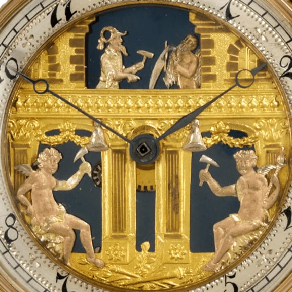 Swiss quarter repeating automaton watch with jacquemarts Circa 1820 Swiss quarter repeating automaton watch with jacquemarts Circa 1820