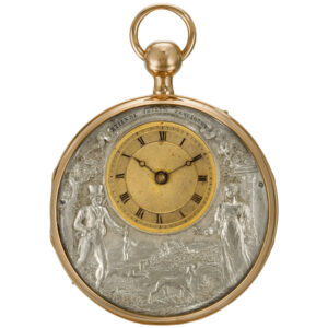 Swiss quarter repeating open faced musical pocket watch Circa 1820