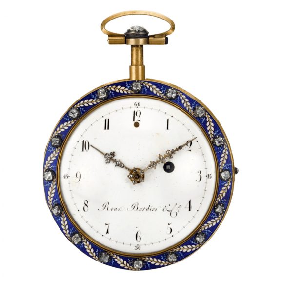 Swiss gold open faced quarter repeating pocket watch Circa 1795 Swiss gold open faced quarter repeating pocket watch Circa 1795