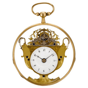 Rare Swiss semi skeletonised amphora shaped watch Circa 1810
