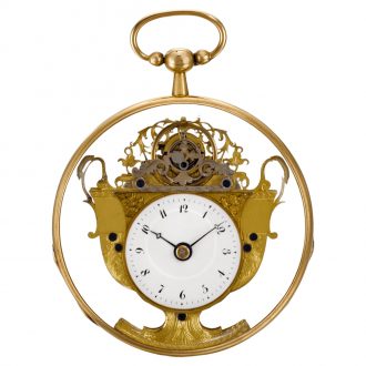 Rare Swiss semi skeletonised amphora shaped watch Circa 1810
