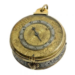 German single handed coach clock with alarm Circa 1600