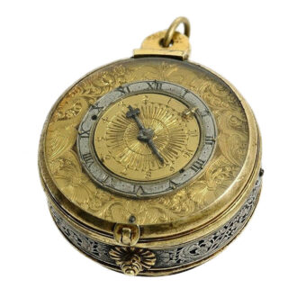 German single handed coach clock with alarm Circa 1600