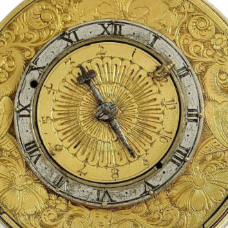 German single handed coach clock with alarm Circa 1600