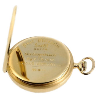 Swiss pocket watch with 36h power reserve indicator Circa 1930