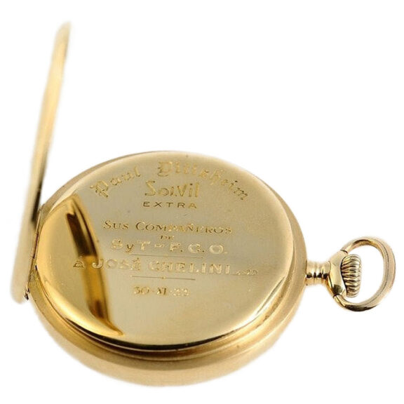 Swiss pocket watch with 36h power reserve indicator Circa 1930 Swiss pocket watch with 36h power reserve indicator Circa 1930