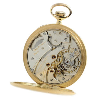Swiss pocket watch with 36h power reserve indicator Circa 1930