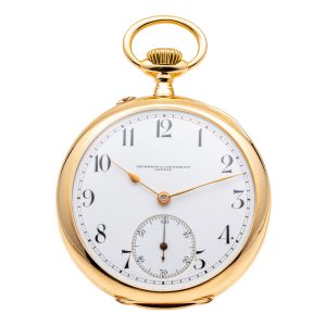 Swiss 18 carat gold open faced lever pocket watch Circa 1910