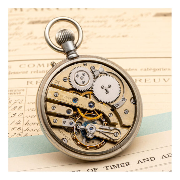 Extremely accurate Swiss nickel plated chronometer Circa 1909