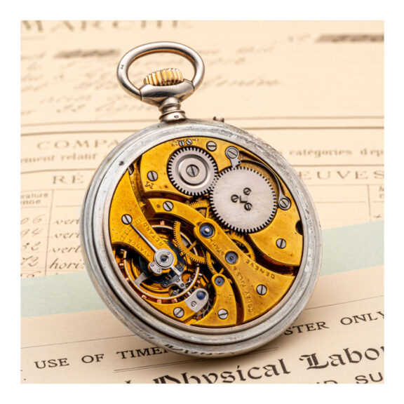 Extremely accurate Swiss silver lever chronometer Circa 1911