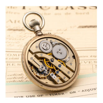 Swiss nickel plated lever precision pocket watch Circa 1913