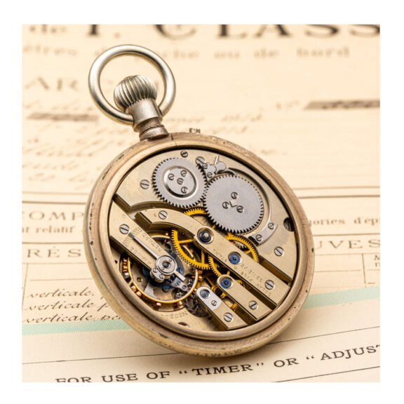 Swiss nickel plated lever precision pocket watch Circa 1913