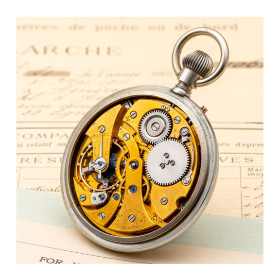 Very fine Swiss nickel plated lever precision watch Circa 1911 Very fine Swiss nickel plated lever precision watch Circa 1911