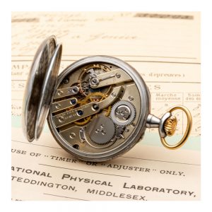 Fine Swiss silver keyless lever chronometer watch Circa 1914