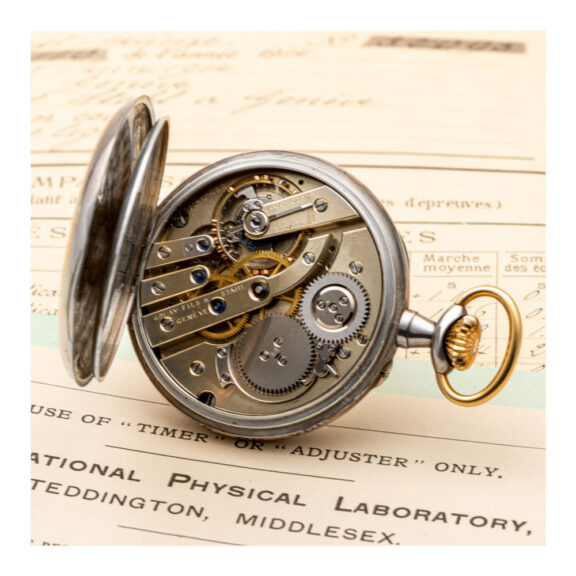 Fine Swiss silver keyless lever chronometer watch Circa 1914