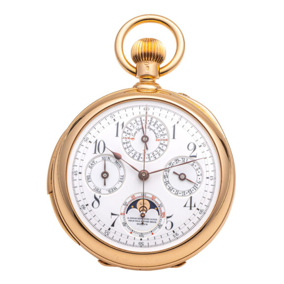Swiss repeating perpetual calendar chronograph Circa 1890
