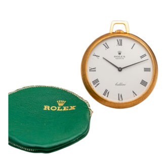 Fine, unusual Swiss 18k gold lever pocket watch Circa 1969