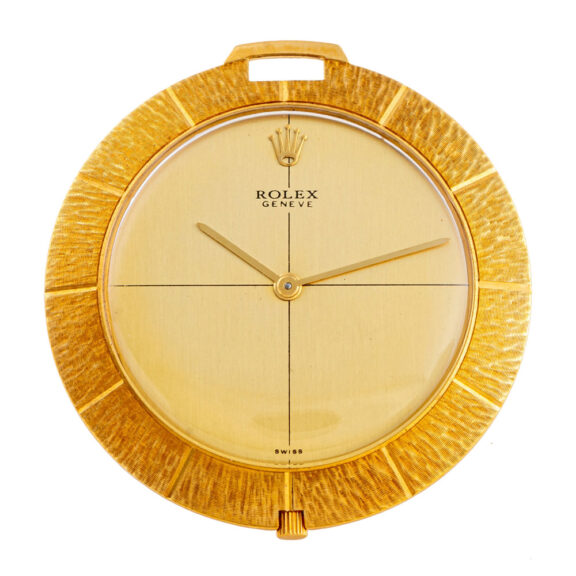 Rare Swiss 18 carat gold open faced dress watch Circa 1965