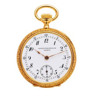 Swiss 18 carat gold open faced lever pocket watch Circa 1910