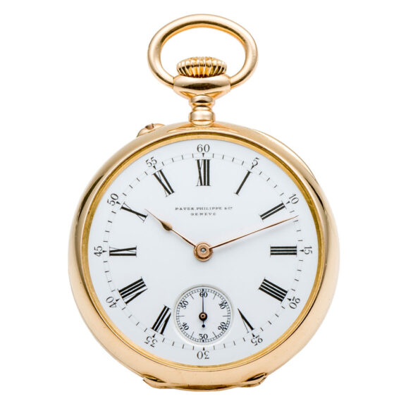 Small Swiss 18k rose gold open faced lever watch Circa 1910