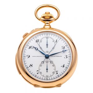 Swiss gold repeating split seconds chronograph Circa 1900
