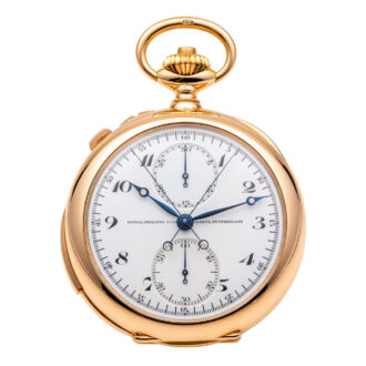 Swiss gold repeating split seconds chronograph Circa 1900 Swiss gold repeating split seconds chronograph Circa 1900