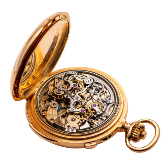 Swiss gold repeating split seconds chronograph Circa 1900 Swiss gold repeating split seconds chronograph Circa 1900