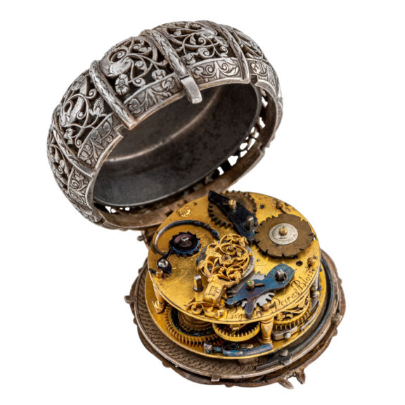 Early French silver striking clockwatch with alarm Circa 1650 Early French silver striking clockwatch with alarm Circa 1650