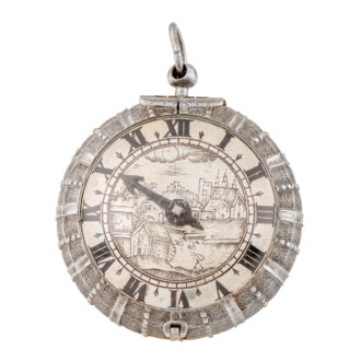 Early English silver single handed pendant watch Circa 1660