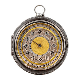 English silver pair cased verge watch with date Circa 1668