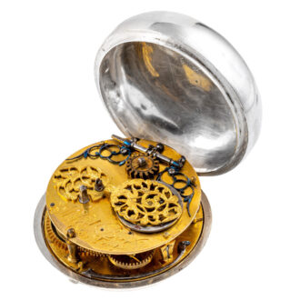 English silver pair cased verge watch with date Circa 1668
