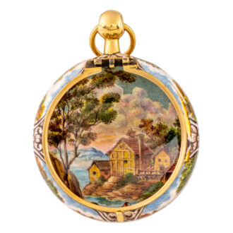 Early French 21k gold and enamel verge watch Circa 1680