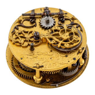 Early French 21k gold and enamel verge watch Circa 1680