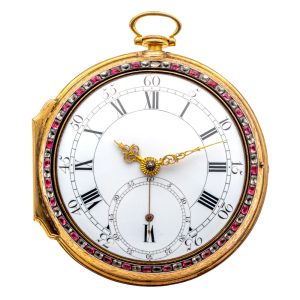 Large English fire gilded pair cased verge watch Circa 1780