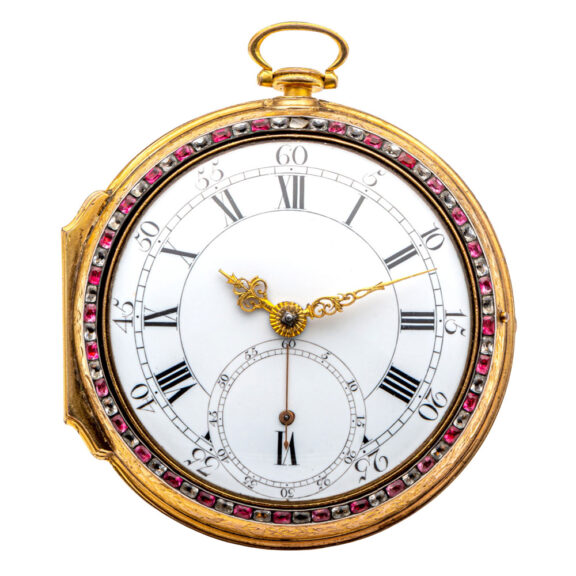 Large English fire gilded pair cased verge watch Circa 1780