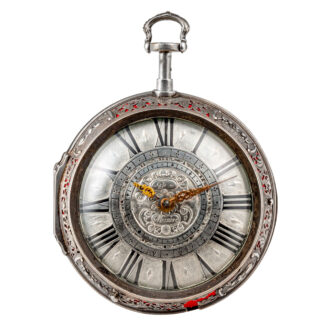 English silver pair cased repeating coach watch circa 1780