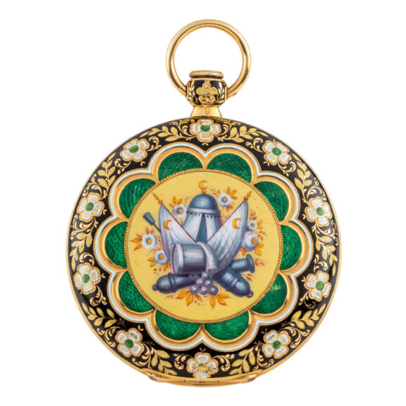Gold and enamel cylinder for the Turkish market Circa 1830