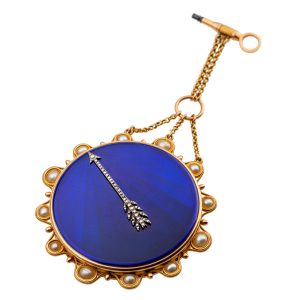 Rare French médaillon à tact forme collier watch Circa 1805