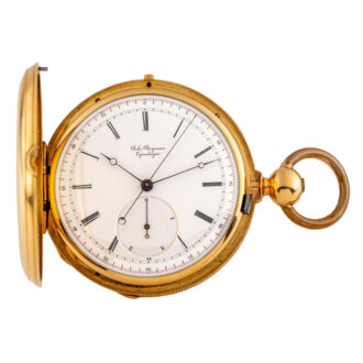 Danish gold hunting cased center seconds lever Circa 1860